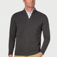 4218 Columbus Male Zip Cardigan - Charcoal
