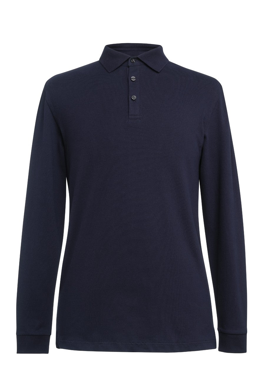 4222 Frederick Male L/S Polo Shirt - Navy