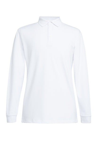 4222 Frederick Men's Long Sleeve Polo Shirt - White