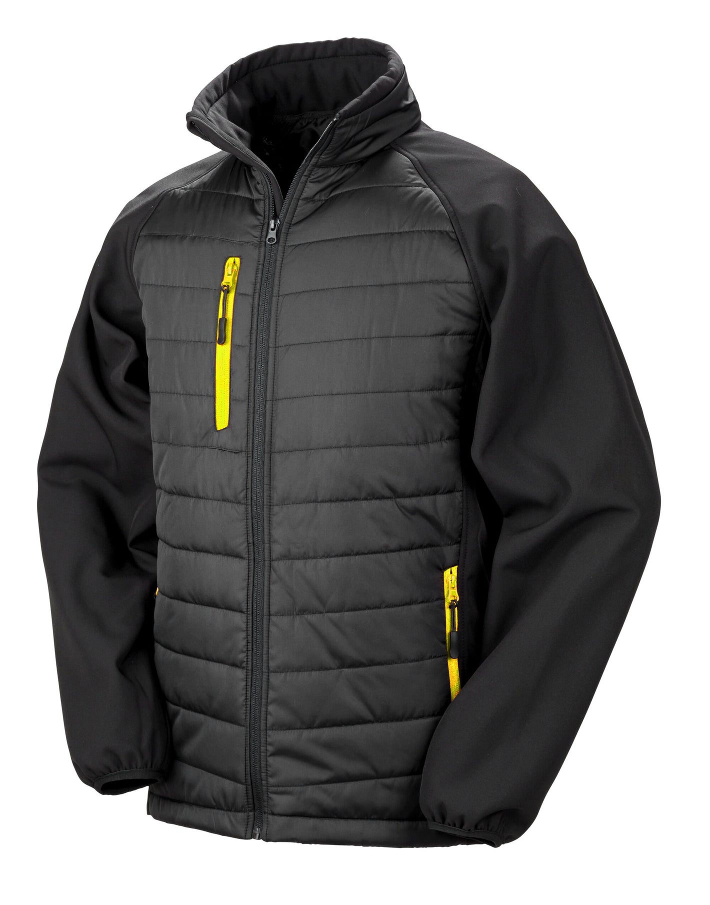 R237X Compass Padded Softshell Jacket - Black/Yellow