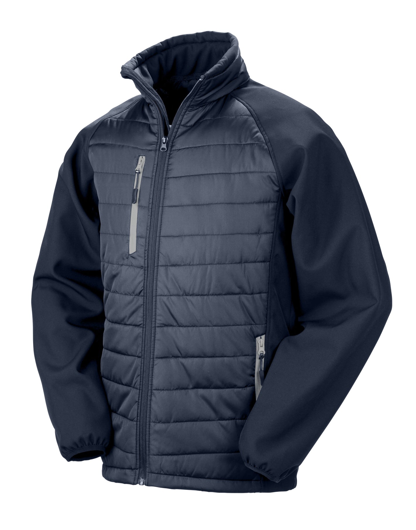 R237X Compass Padded Softshell Jacket - Navy/Grey