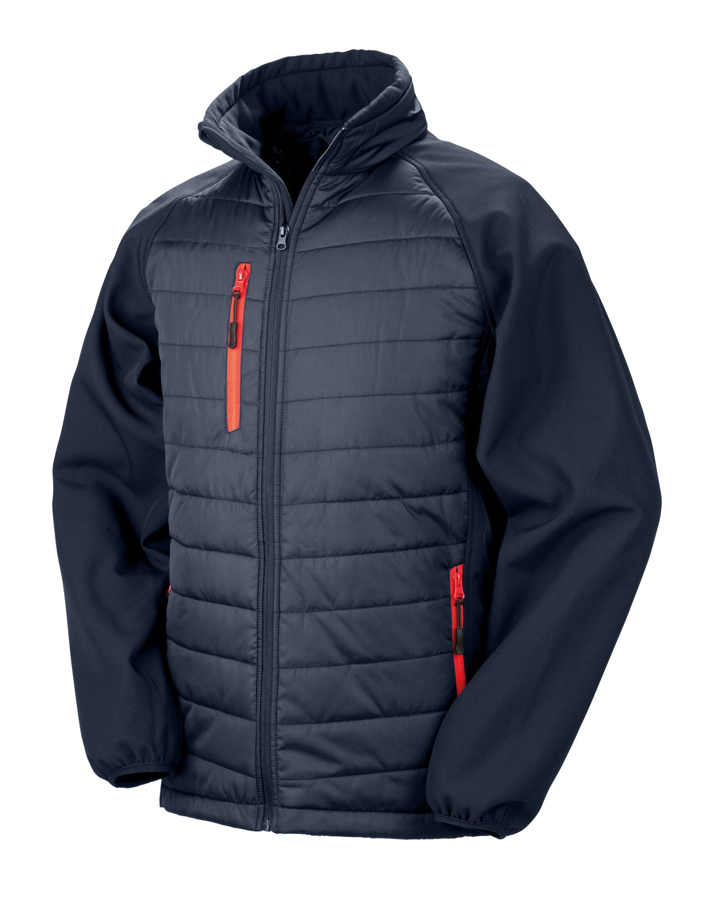 R237X Compass Padded Softshell Jacket - Navy/Red