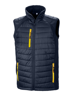 R238X Compass Pad Softshell Gilet - Navy/Yellow