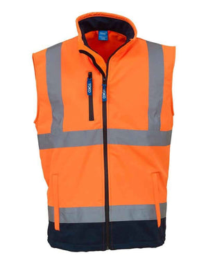 HV006 Softshell Bodywarmer - Hi Vis Orange/Navy