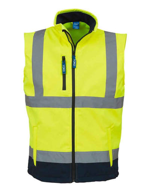 HV006 Softshell Bodywarmer - Hi Vis Yellow/Navy