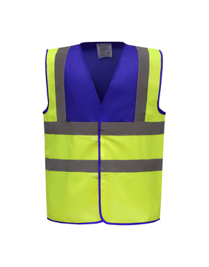 HVW100TT Two Tone Class 1 Hi-Vis Vest - Royal/Hi Vis Yellow