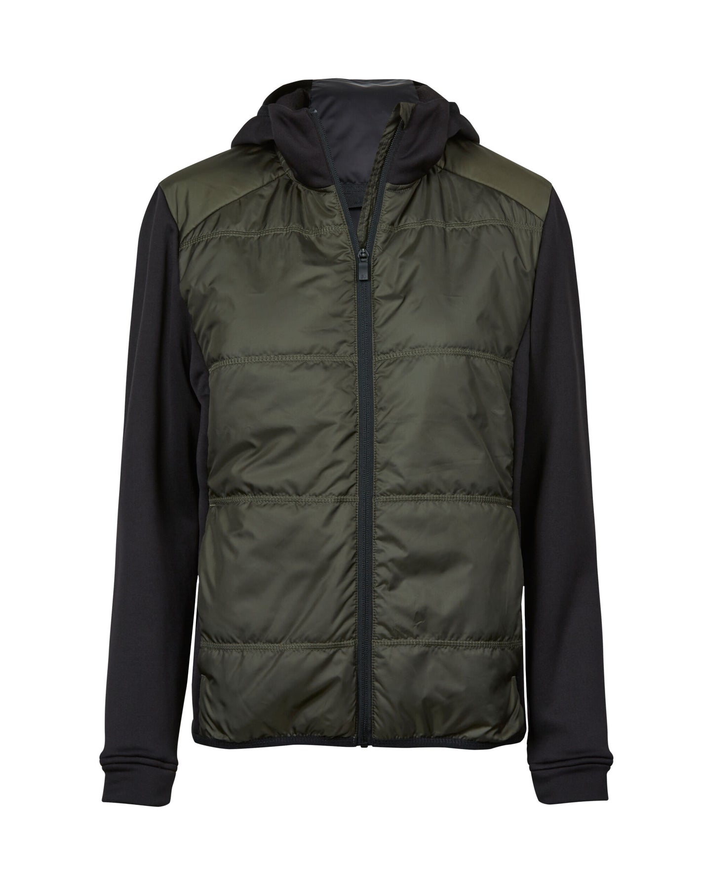 Ladies' Hybrid-Stretch Hooded Jacket - Deep Green