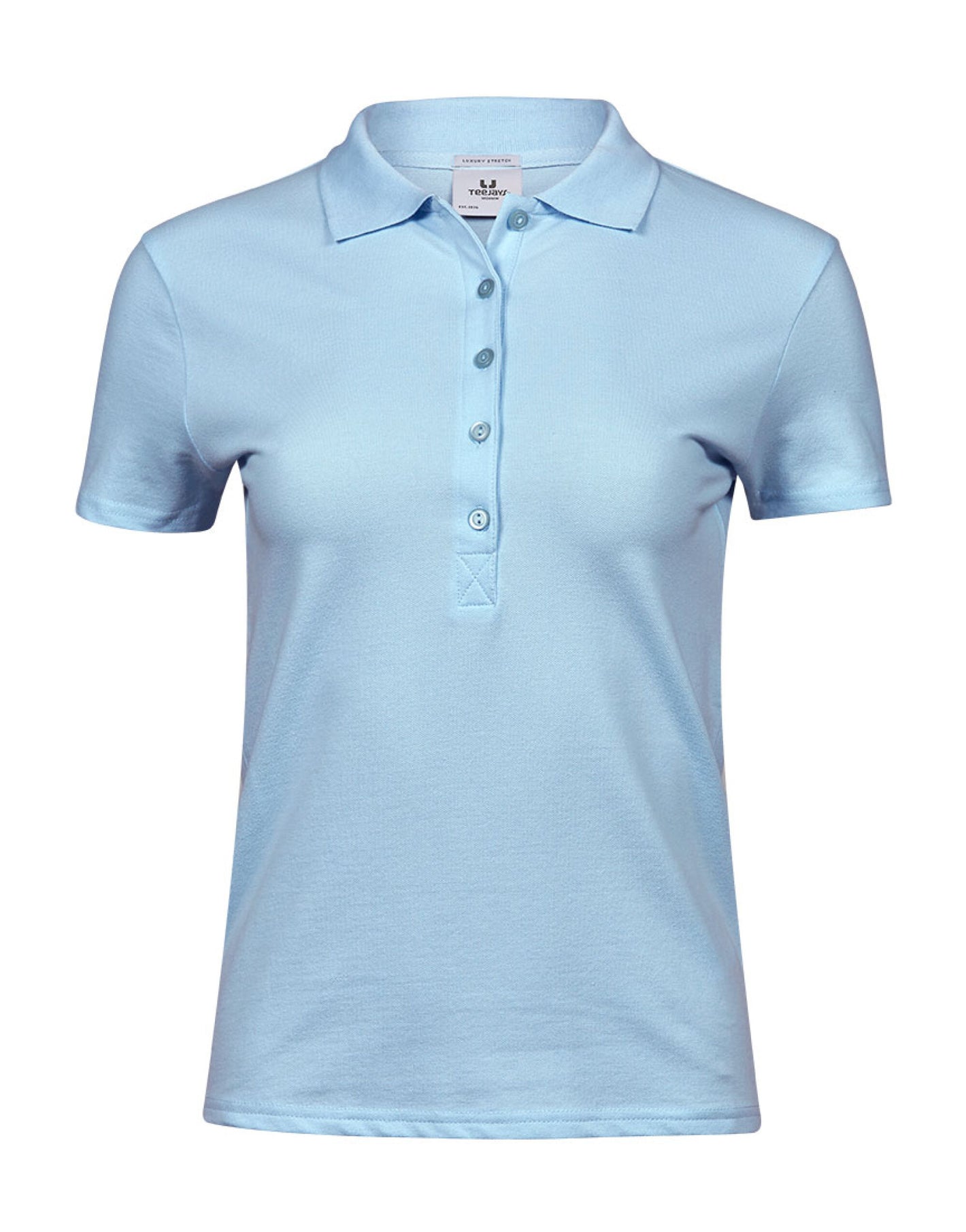 Ladies' Luxury Stretch Polo - Light-Blue-Blue