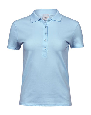 Ladies' Luxury Stretch Polo - Light-Blue-Blue