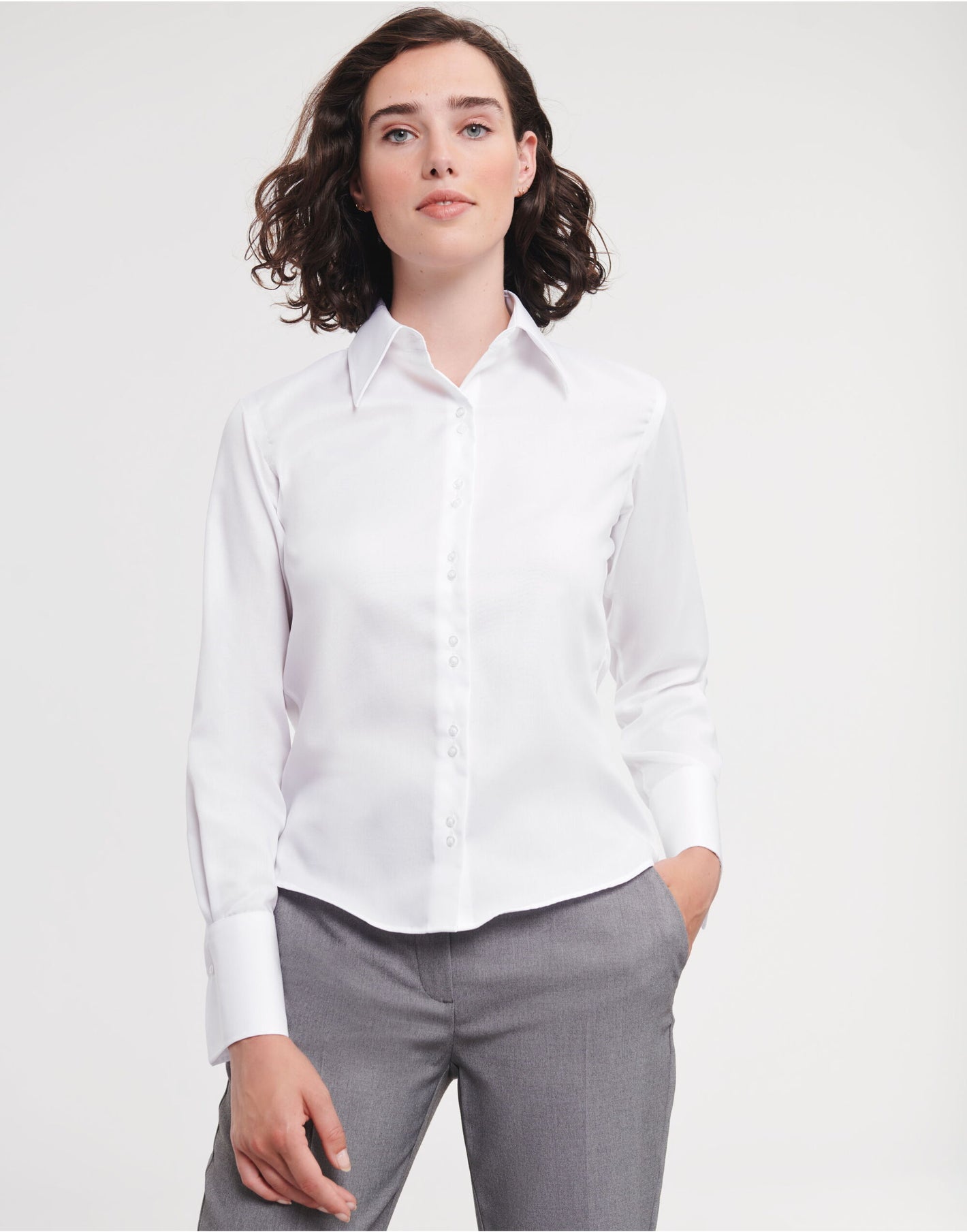 Ladies' Long Sleeve Ultimate Non-Iron Shirt - White