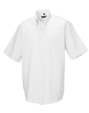 933M Men's Short Sleeve Classic Oxford Shirt - White