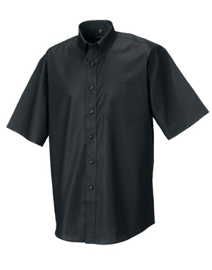 933M Men's Short Sleeve Classic Oxford Shirt - Black