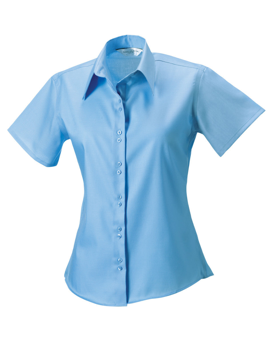 Ladies' Short Sleeve Tailored Ultimate Non-Iron Shirt - Bright Sky