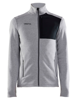 CR1912218 Craft Men's ADV Explore Heavy Fleece Jkt - Grey Melange/ Black