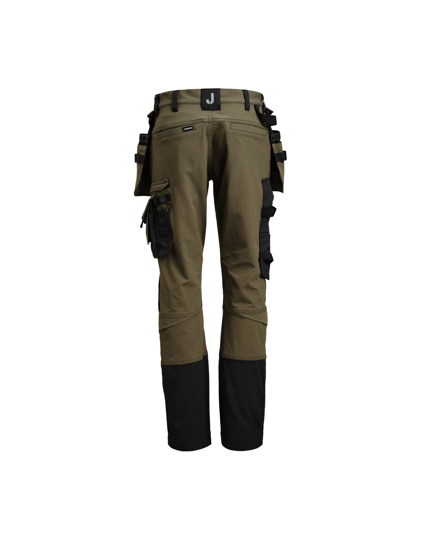 JM2391 Jobman Craftsman Trouser 4-Way Stretch - Olive Green/Black