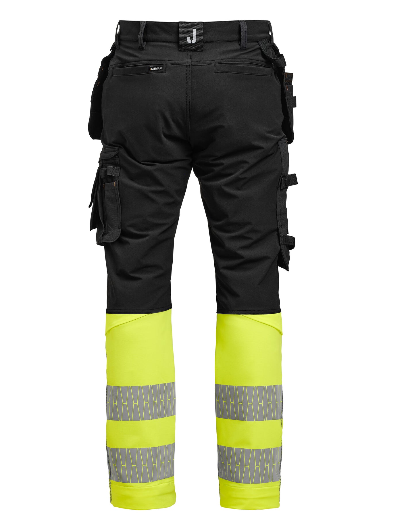 JM2392 Jobman Craftsman Trousers Stretch Hi-Vis - Black/Yellow