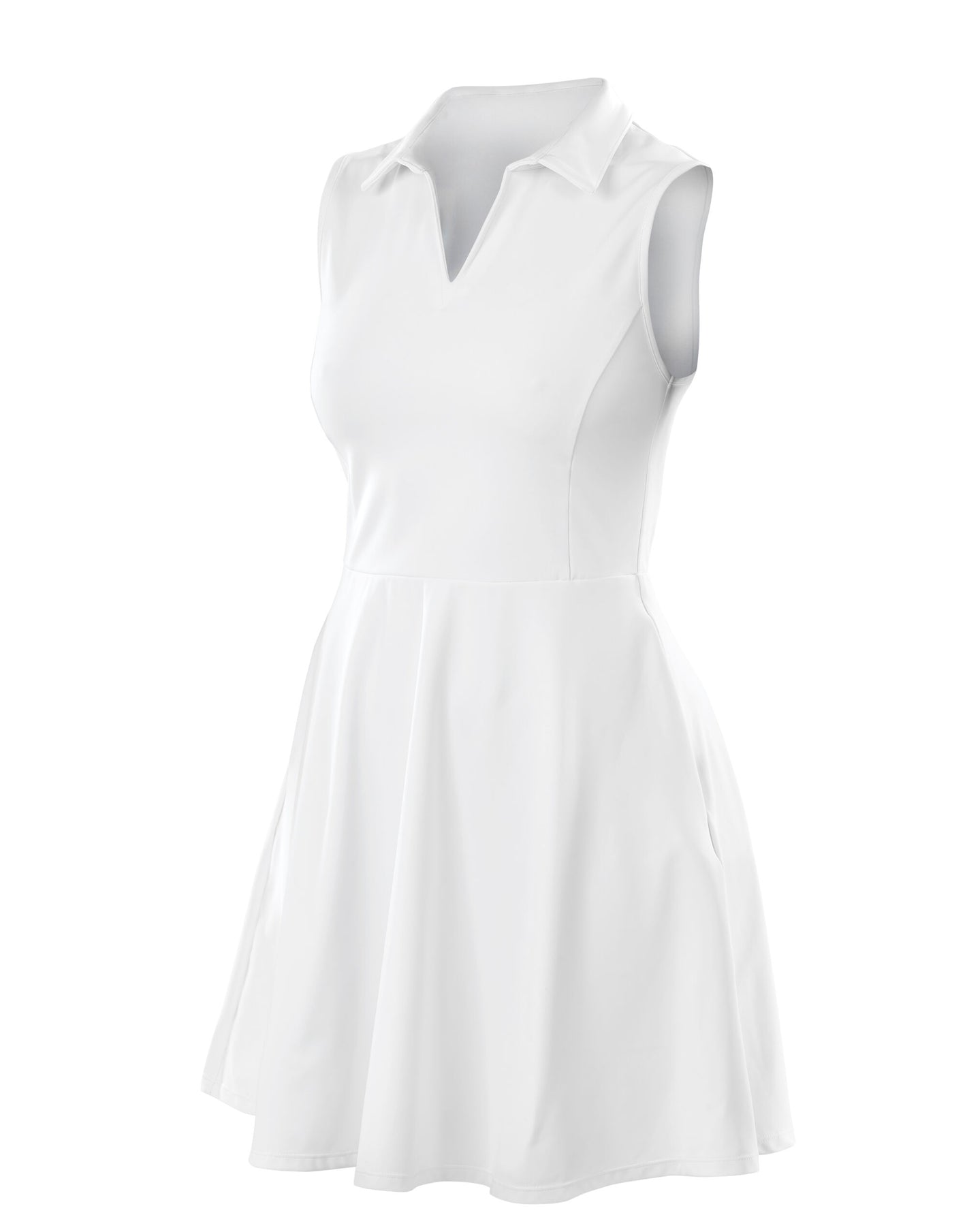 S799F Spiro Recycled Ladies Fitness Dress - White