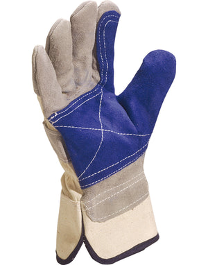 DS202RP Cowhide Split Leather Gloves - Blue/Grey-Pair