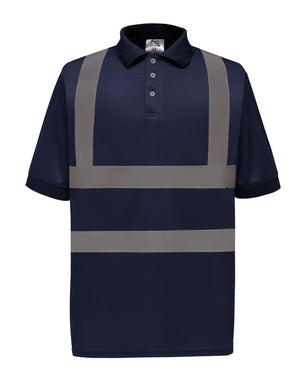 HVJ210 Short Sleeve Polo Shirt - Hi Vis Navy