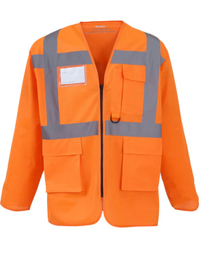 HVJ800 Executive Long Sleeve Hi-Vis Vest Orange