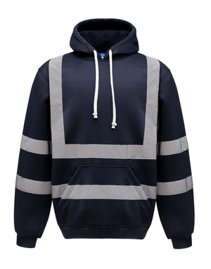 HVK05 Hi Vis Pull-Over Hoodie - Navy