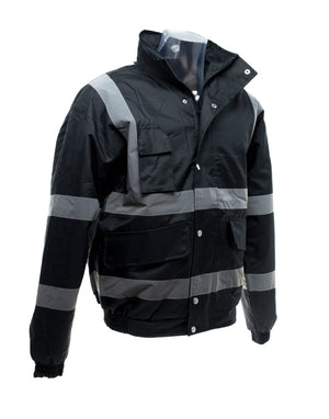 HVP211 Classic Bomber Jacket - Hi Vis Black