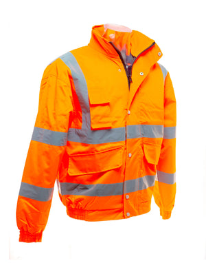 HVP211 Classic Bomber Jacket - Hi Vis Orange