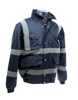 HVP211 Classic Bomber Jacket - Hi Vis Navy