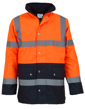 HVP302 Two Tone Motorway Jacket - Hi Vis Orange/Navy