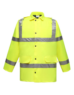 HVP305 Hi Vis Yellow Contractor Jacket - Yellow