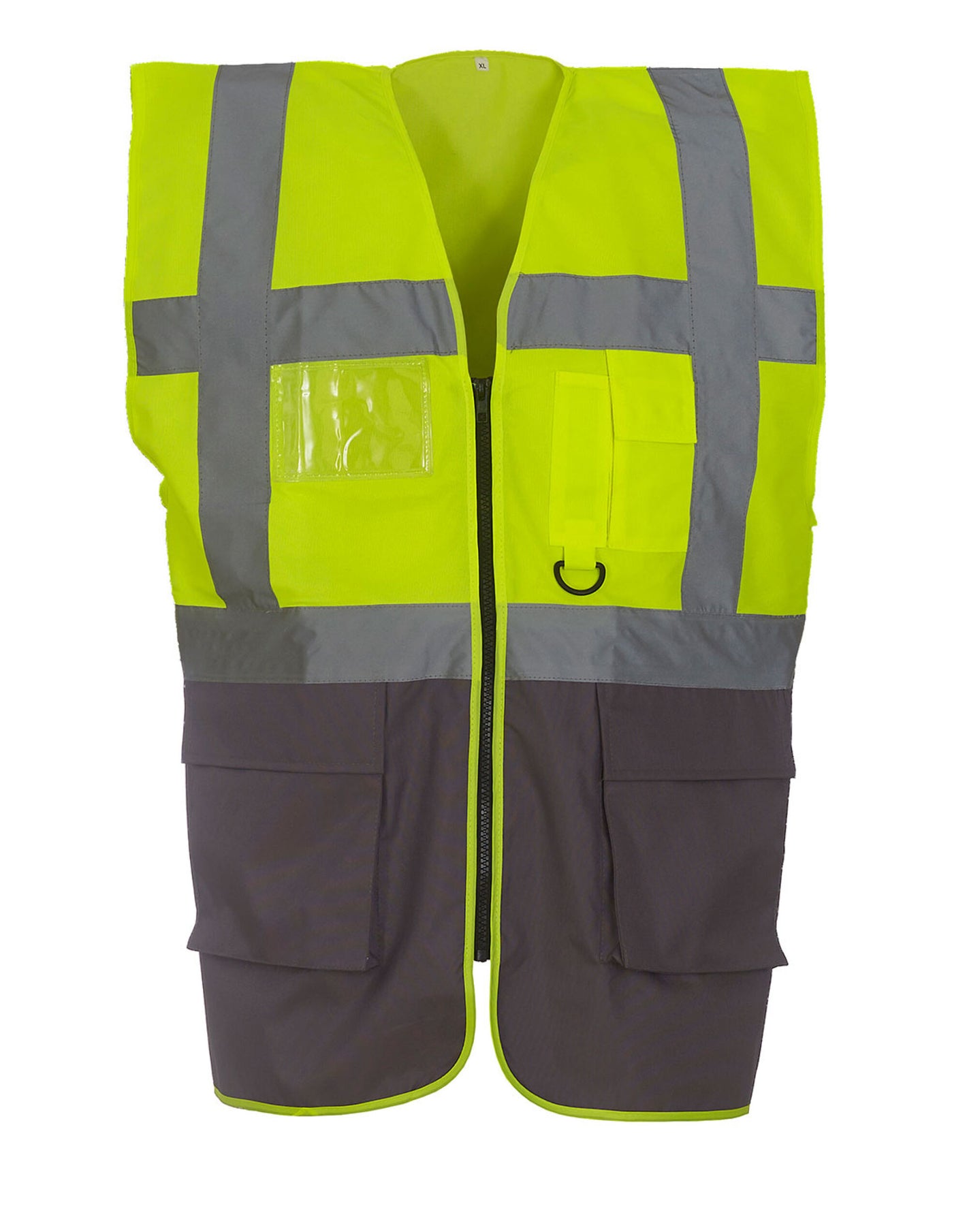 HVW801 Executive Hi-Vis Vest - Hi Vis Yellow/Grey