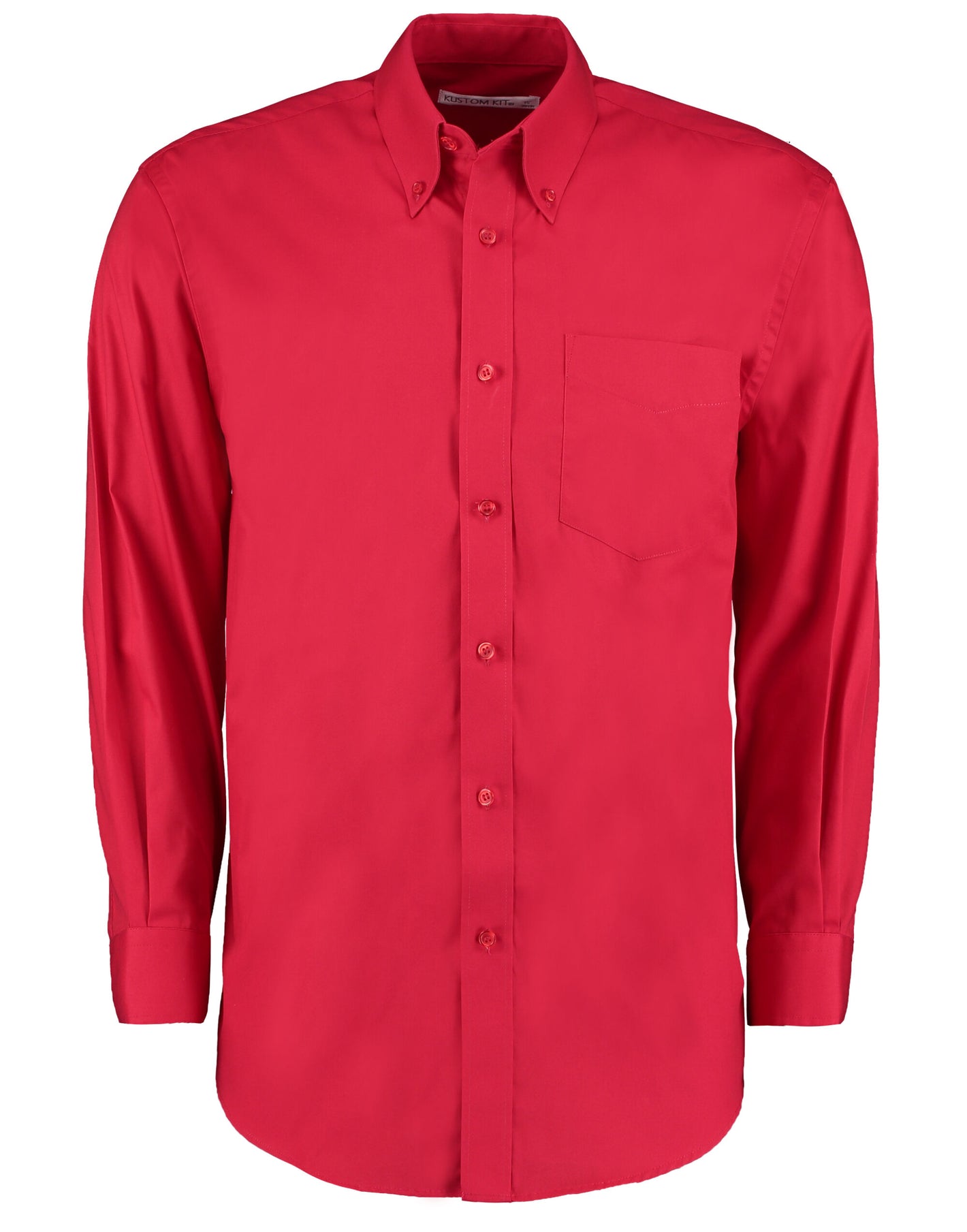 KK105 Classic Fit Long Sleeve Premium Oxford Shirt - Red