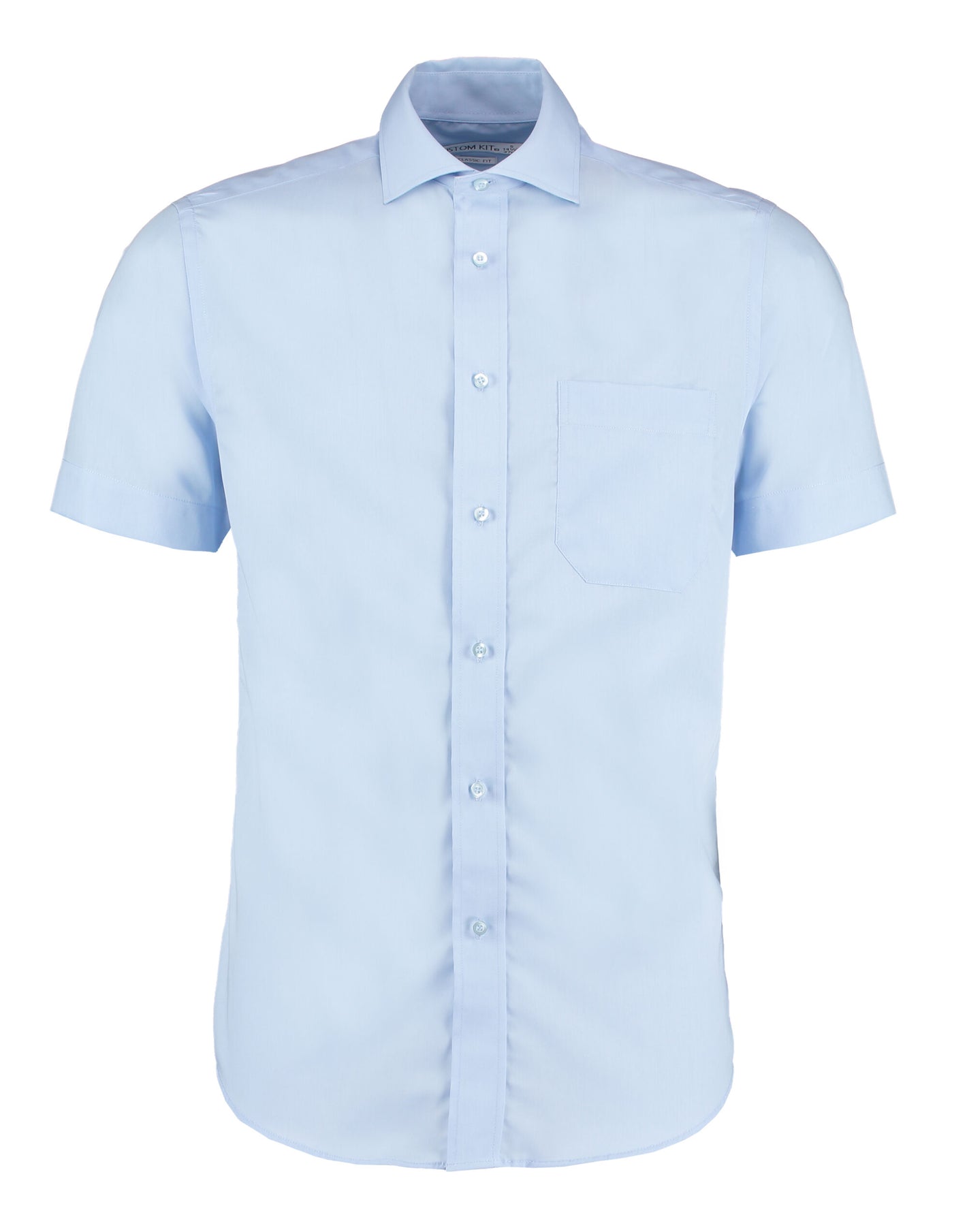 Classic Fit Short Sleeve Non-Iron Shirt - Light Blue