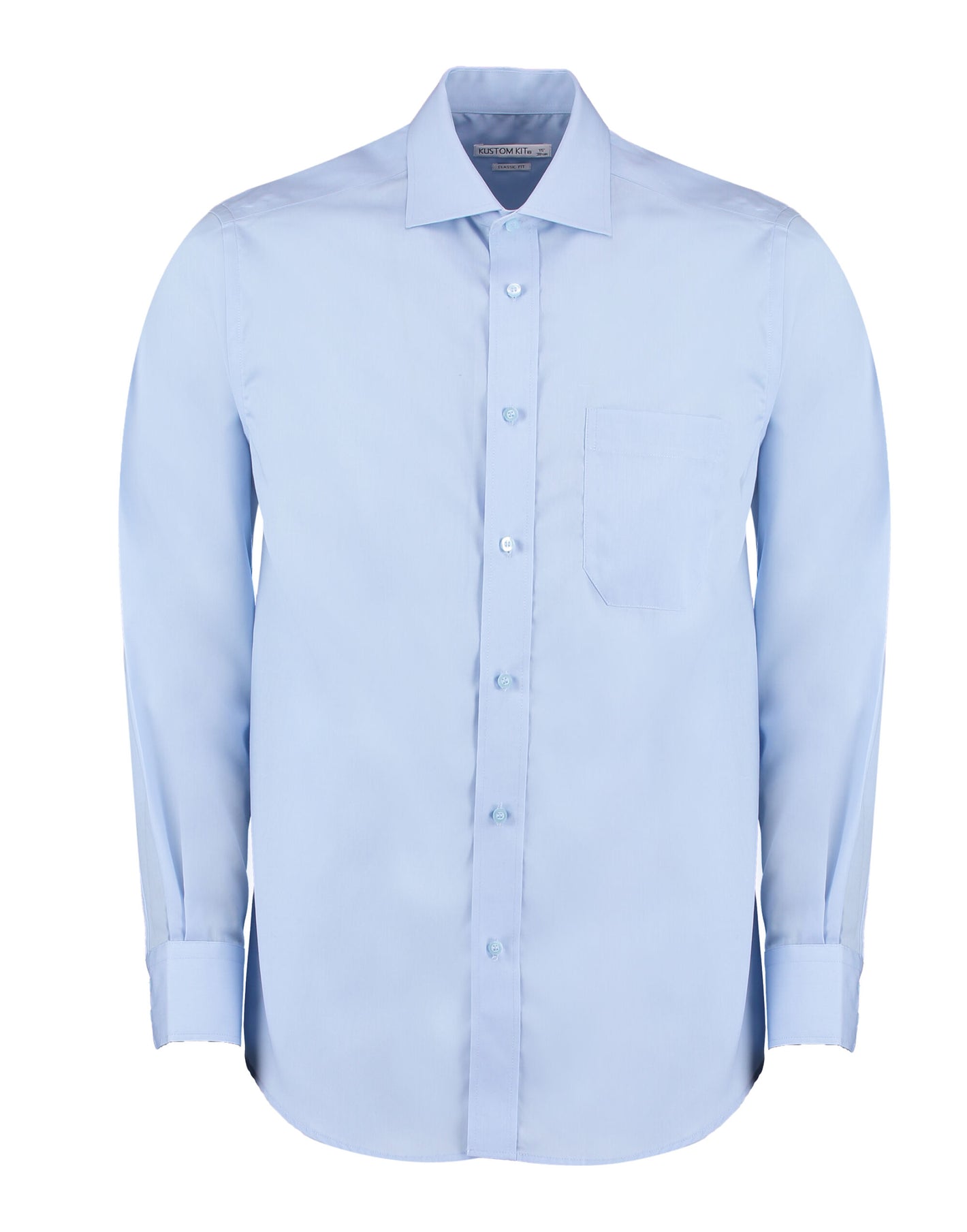 Classic Fit Long Sleeve Non-Iron Shirt - Light Blue