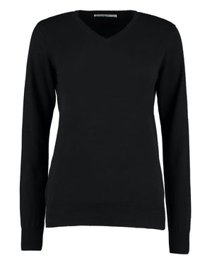 KK353 Regular Fit Arundel Long Sleeve V Neck Sweater - Black