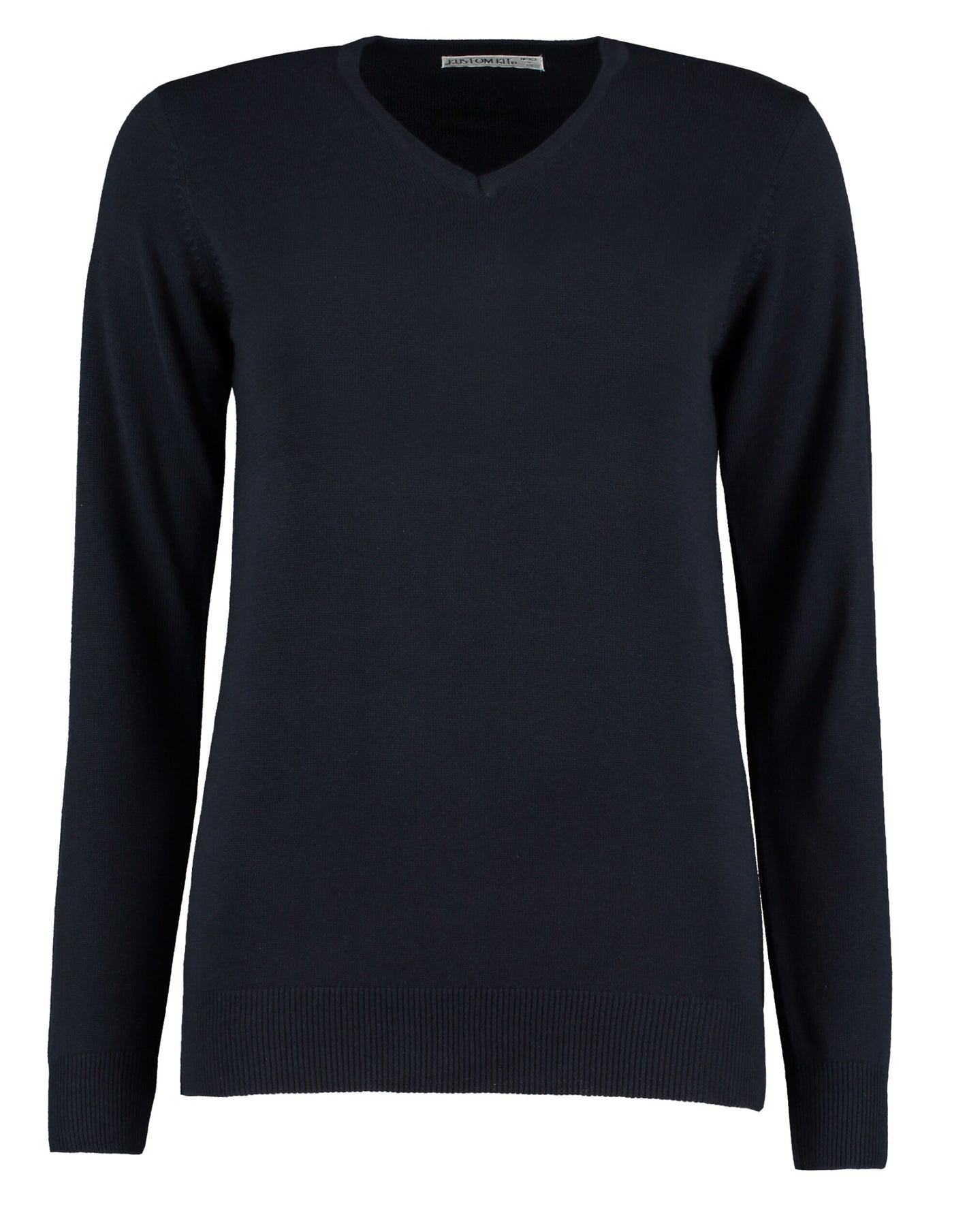 KK353 Regular Fit Arundel Long Sleeve V Neck Sweater - Navy