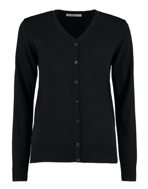 KK354 Regular Fit Arundel V Neck Cardigan - Black