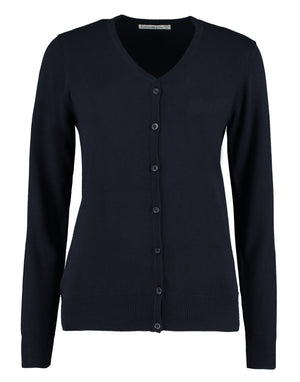 KK354 Regular Fit Arundel V Neck Cardigan - Navy