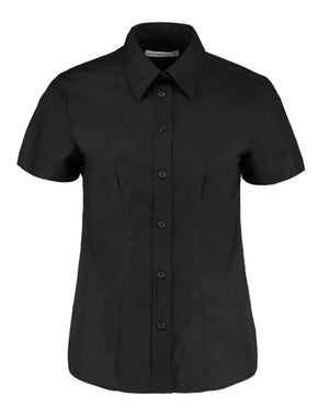 KK360 Tailored Fit Short Sleeve Workwear Oxford Shirt - Black