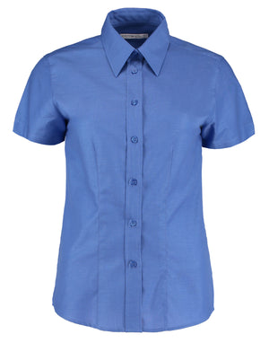 KK360 Tailored Fit Short Sleeve Workwear Oxford Shirt - Italian Blue