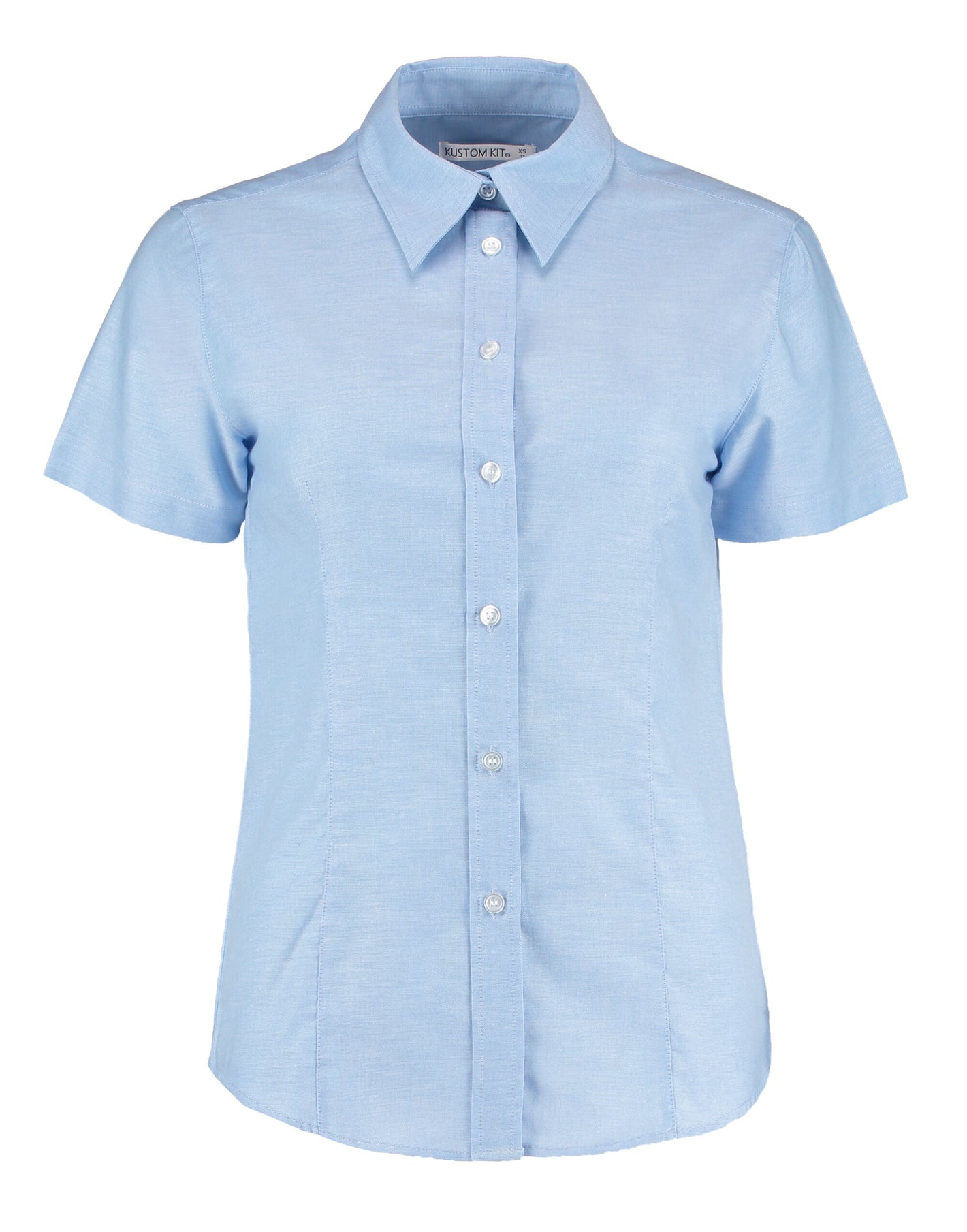 KK360 Tailored Fit Short Sleeve Workwear Oxford Shirt - Light Blue