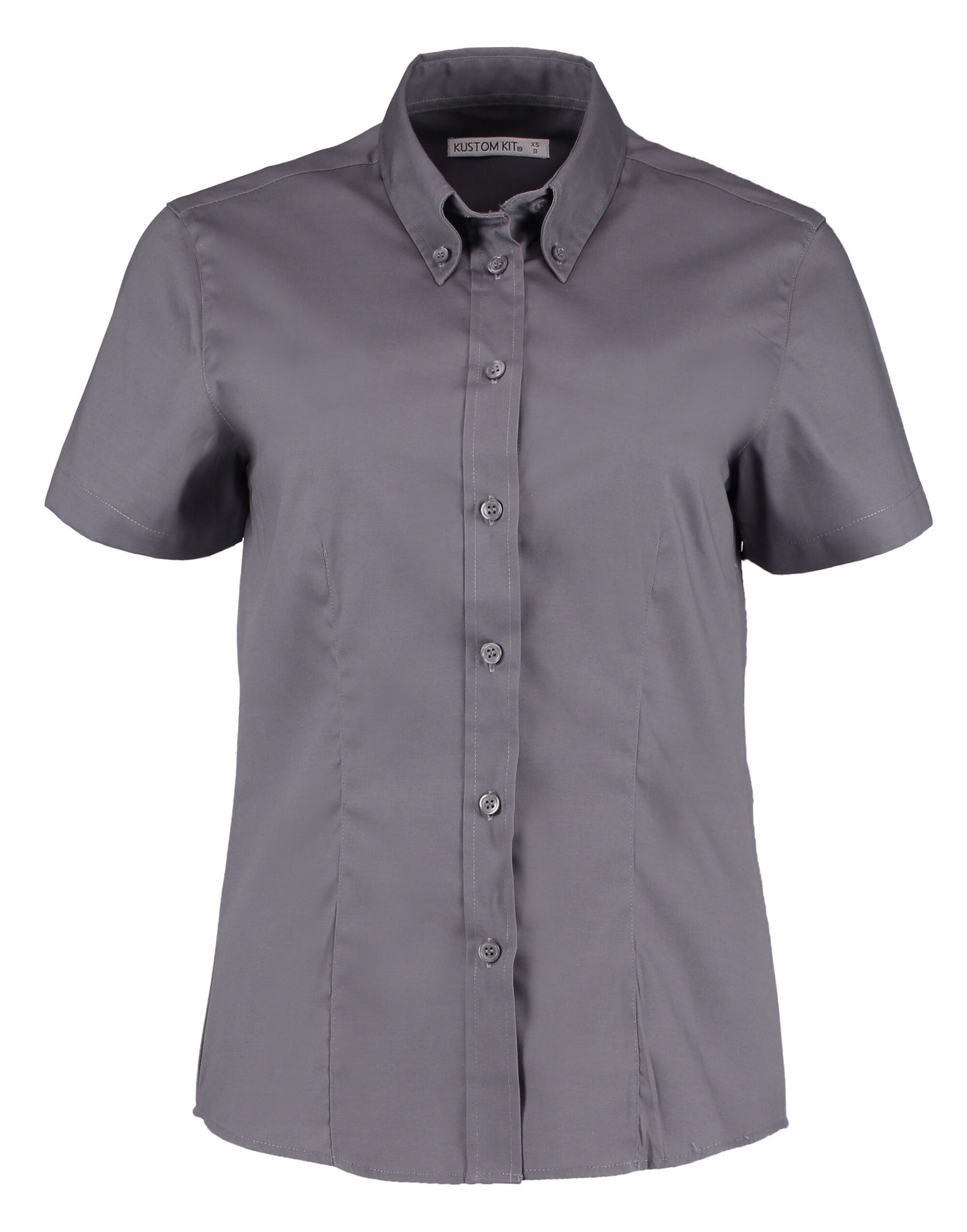 KK701 Tailored Fit Short Sleeve Premium Oxford Shirt - Charcoal