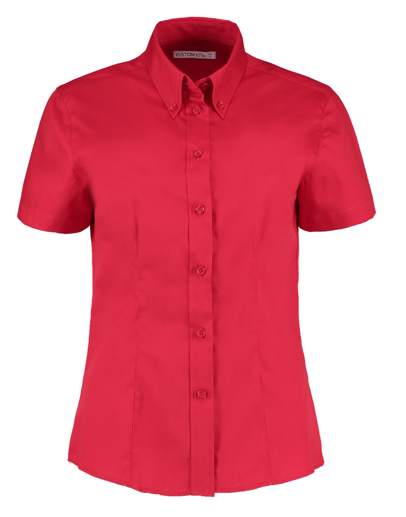 KK701 Tailored Fit Short Sleeve Premium Oxford Shirt - Red