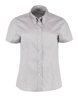 KK701 Tailored Fit Short Sleeve Premium Oxford Shirt - Silver Grey