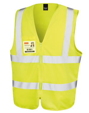 R202X Zip ID Safety Tabard - Hi Vis Yellow