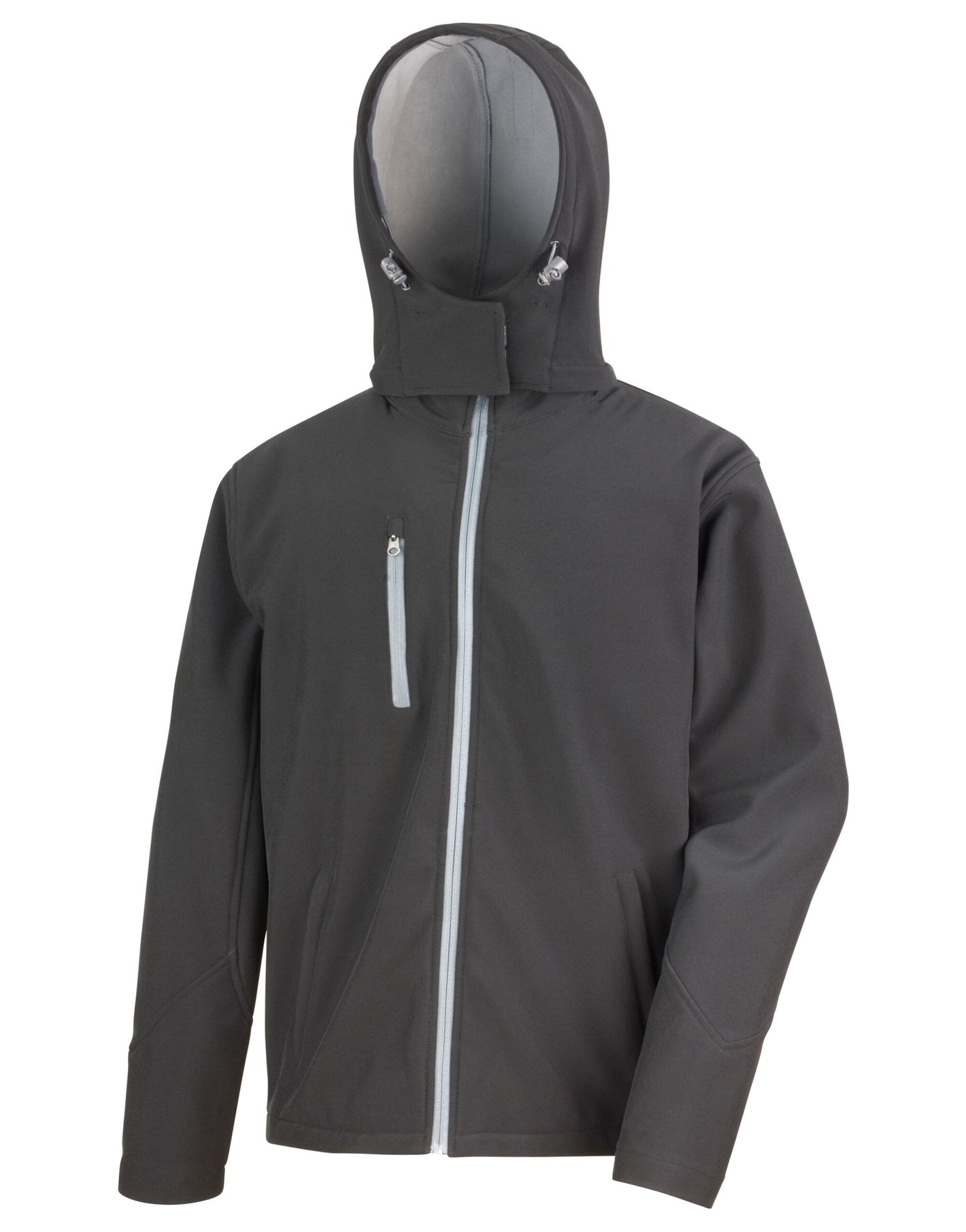 R230M Men's TX Performance Hooded Softshell Jacket -  Black/ Grey