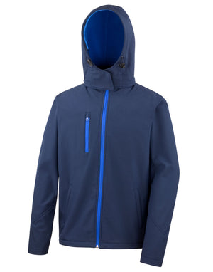 R230M Men's TX Performance Hooded Softshell Jacket - Navy/Royal