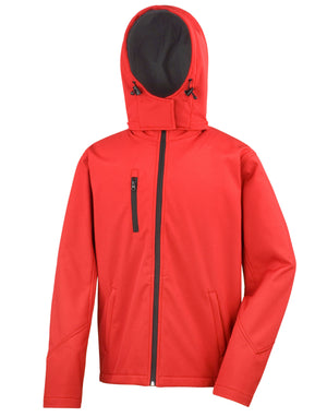 R230M Men's TX Performance Hooded Softshell Jacket - Red/Black