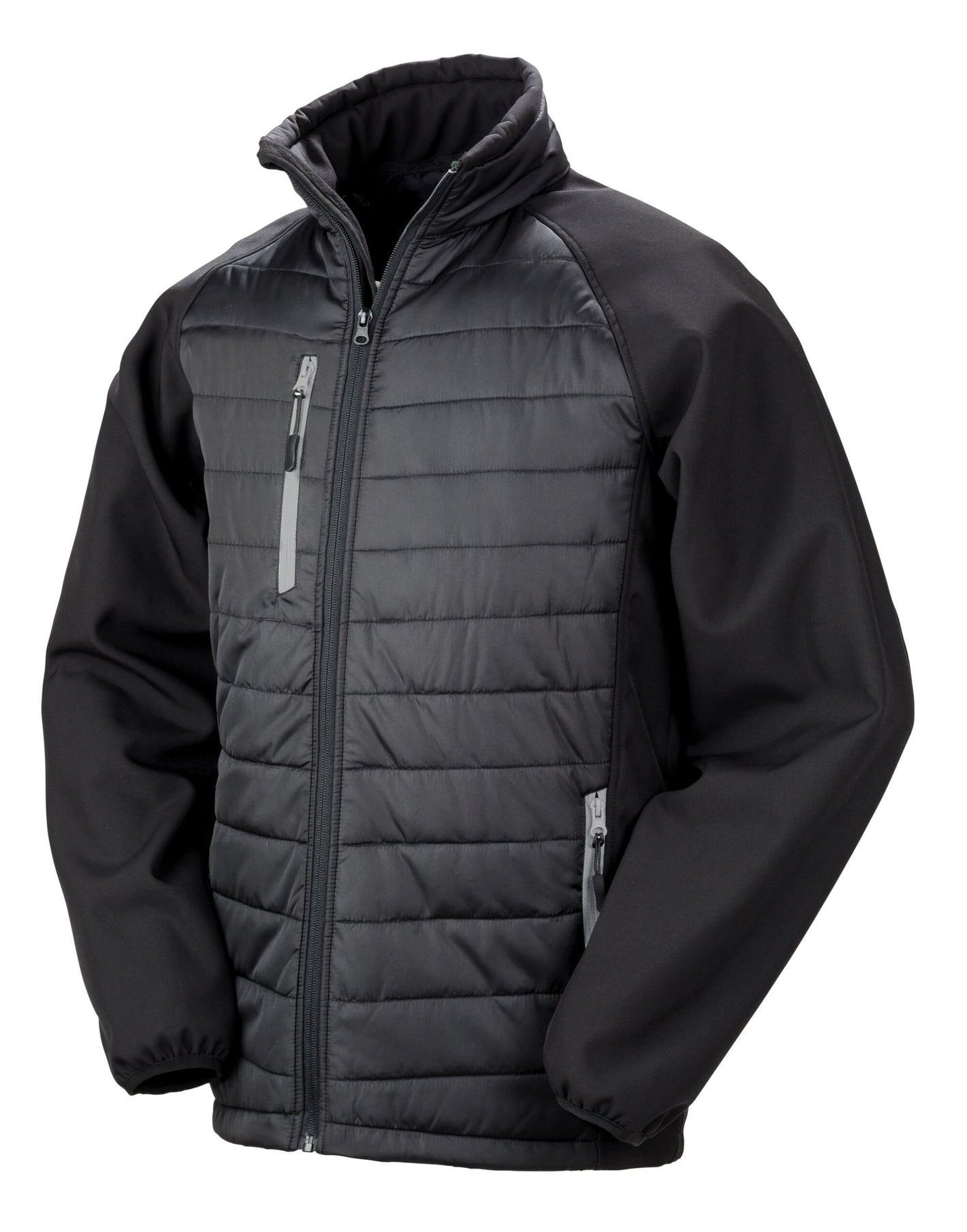 R237X Compass Padded Softshell Jacket - Black/ Grey