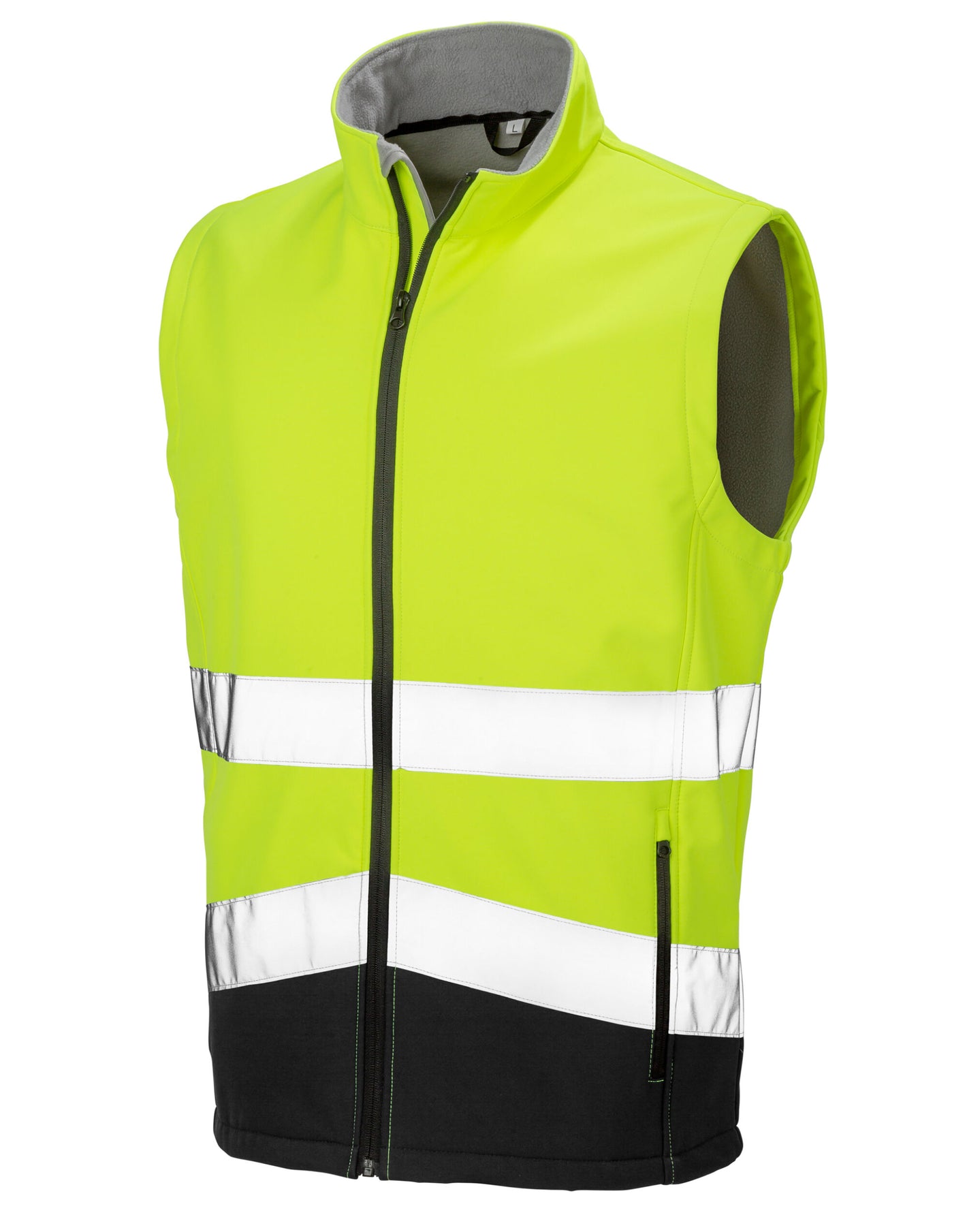 R451X Printable Safety Softshell Gilet - Fluorescent Yellow/Black